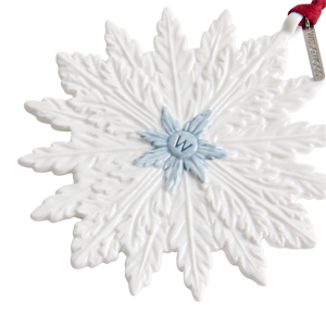Festive Winter Ornament White & Blue