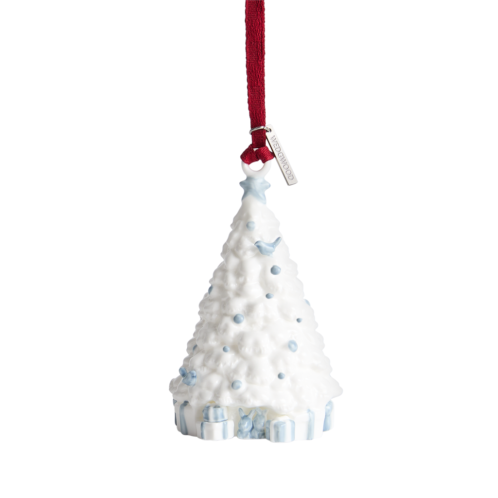 Festive Festivity Ornament White & Blue
