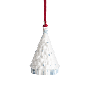 Festive Festivity Ornament White & Blue