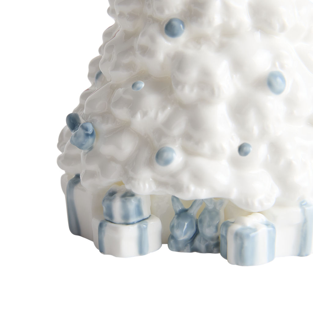 Festive Festivity Ornament White & Blue