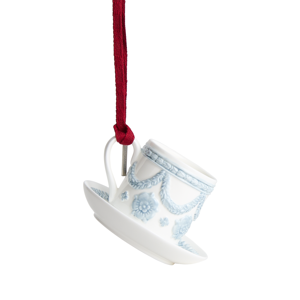 Festive Ritual Ornament White & Blue