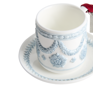 Festive Ritual Ornament White & Blue