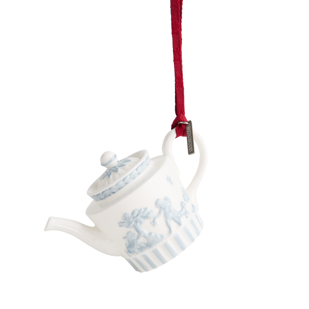 Festive Host Ornament White & Blue