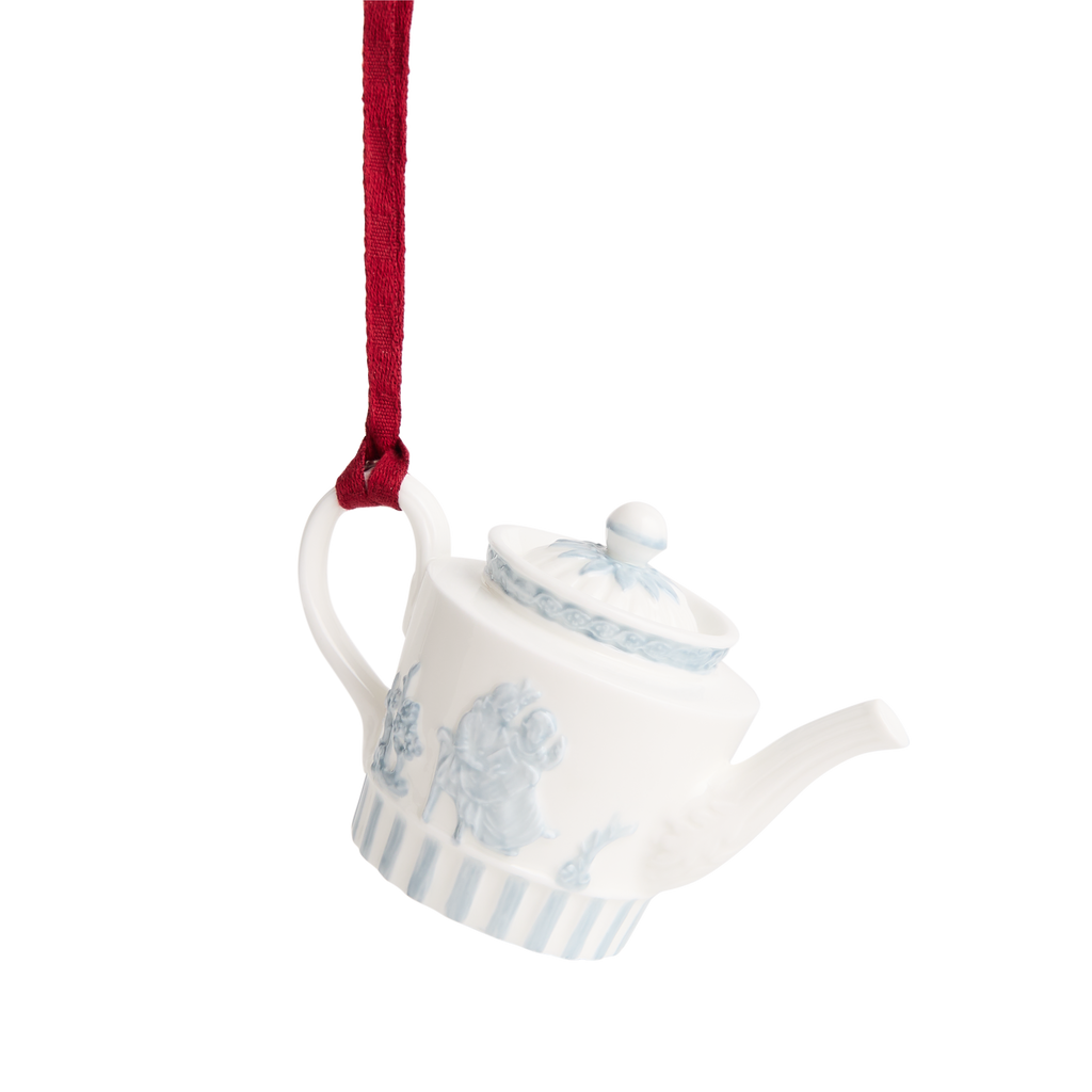 Festive Host Ornament White & Blue