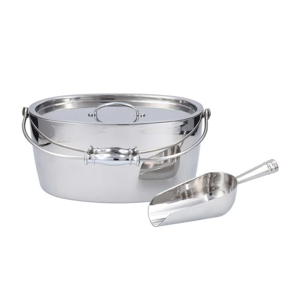Crafthouse by Signature Oval Ice Bucket w/Scoop Set 12x5.25"