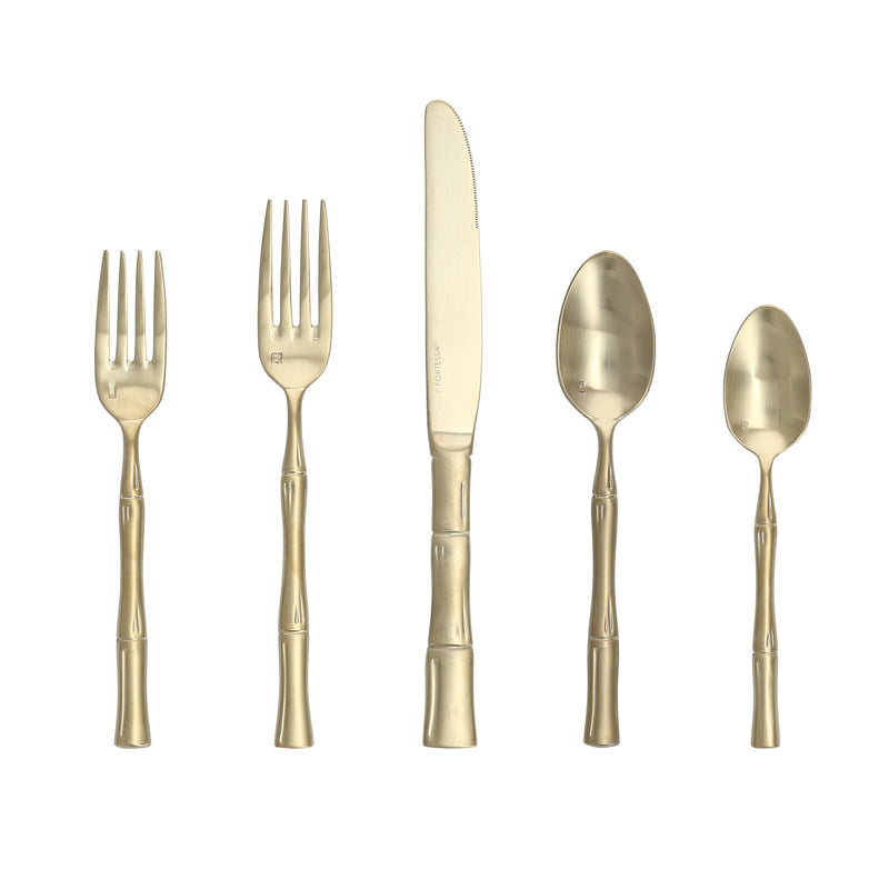 Royal Pacific Brushed Champagne Flatware Set