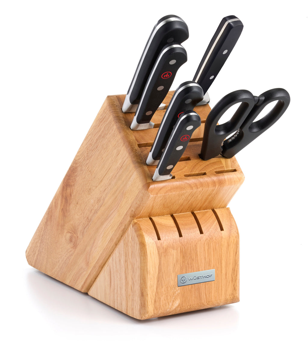 Classic Knife Block Set in Black, Set of 7