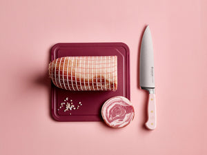 Classic Designer Knife Block Set in Pink Himalayan Salt, Set of 8
