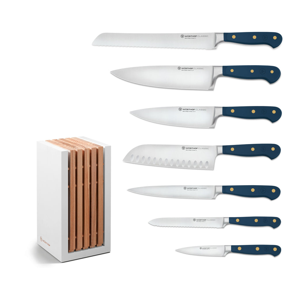 Classic Designer Knife Block Set in Wild Blueberry, Set of 8