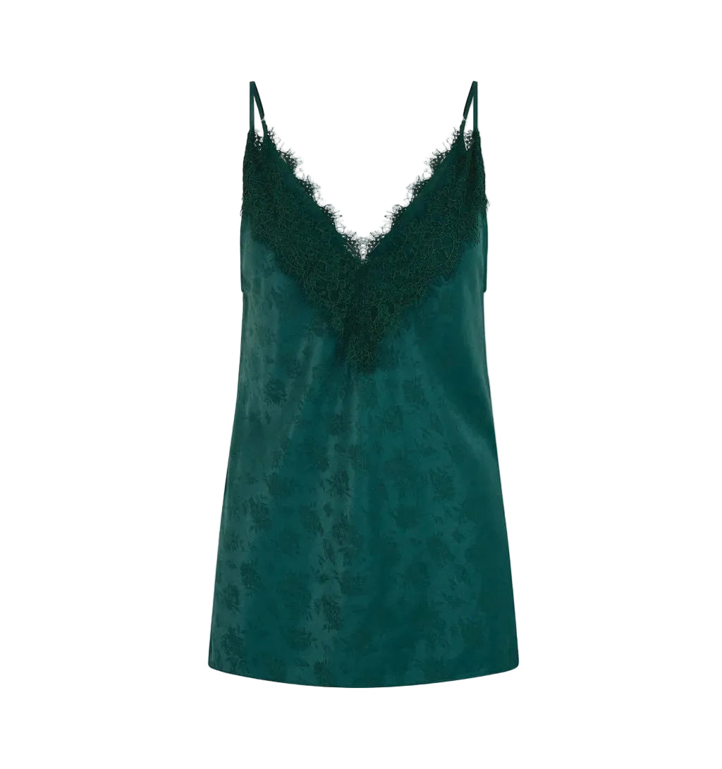 The Sylvane Top in Jadeite Floral Jacquard