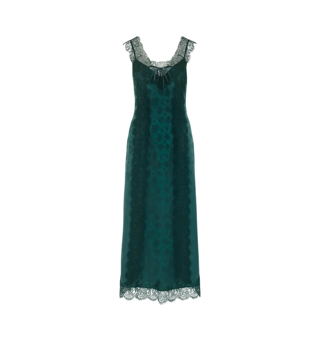 The Winsome Dress in Jadeite Floral Jacquard