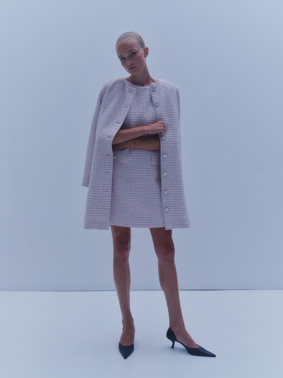 The Teresa Jacket in Pink & White