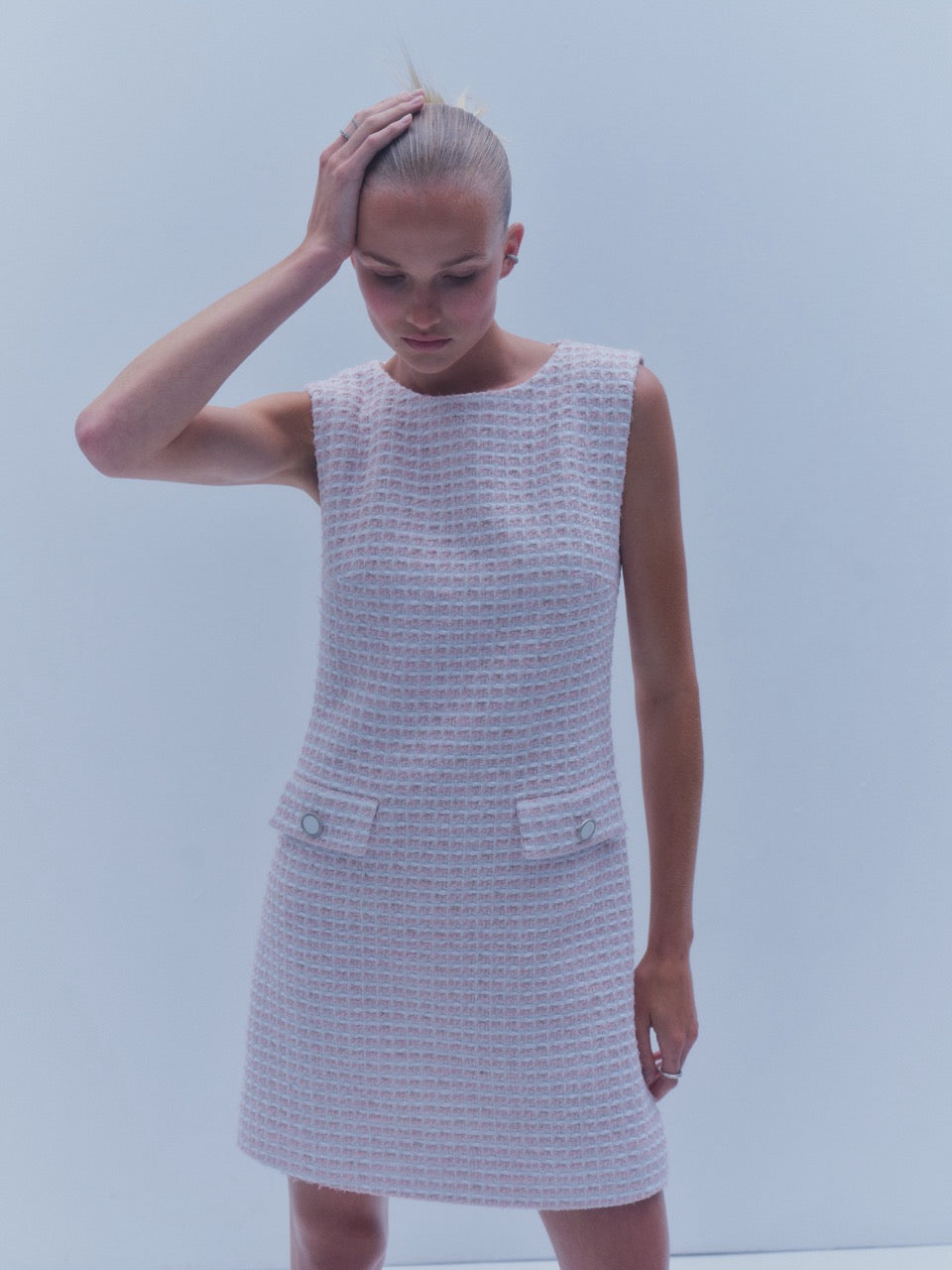 The Jessica Dress in Pink & White