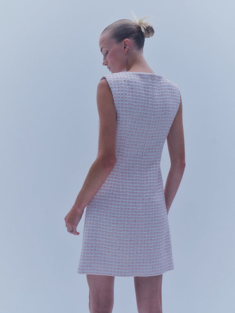 The Jessica Dress in Pink & White