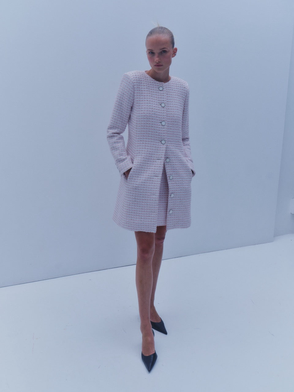 The Teresa Jacket in Pink & White