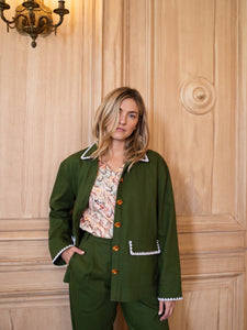 Becky Barn Jacket in Fern Twill