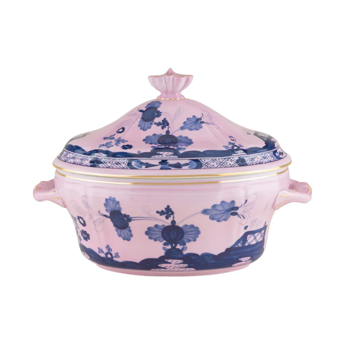Oriente Italiano Oval Tureen With Cover in Azalea