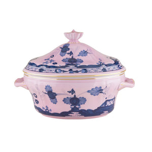 Oriente Italiano Oval Tureen With Cover in Azalea