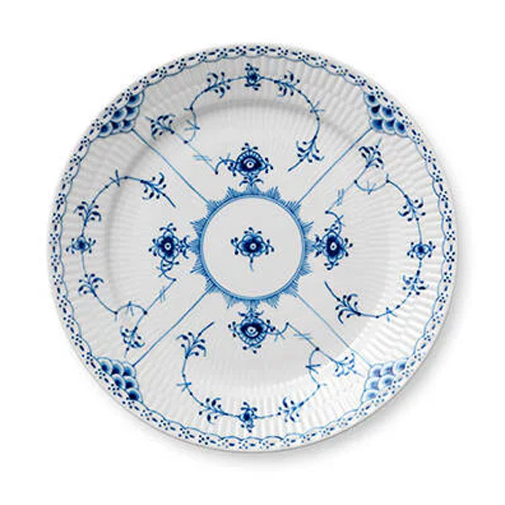 Blue Fluted Half Lace Plate, 9.8"