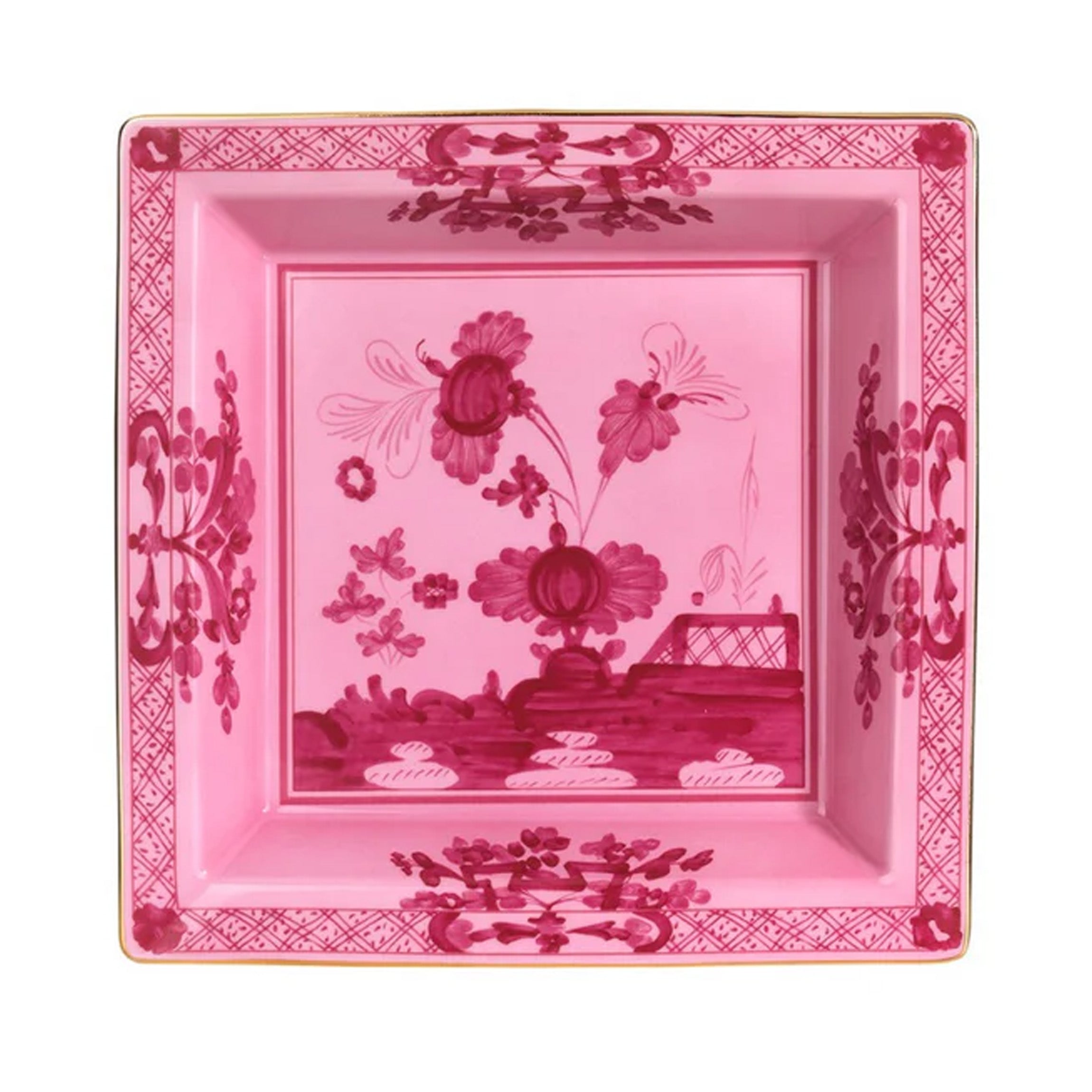 Oriente Italiano Large Squared Vide Poche in Porpora