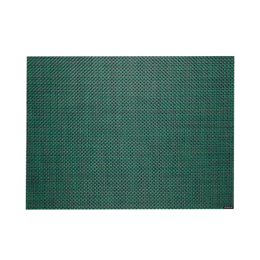 Top view of Basketweave rectangular placemat in pine showing woven texture on white background