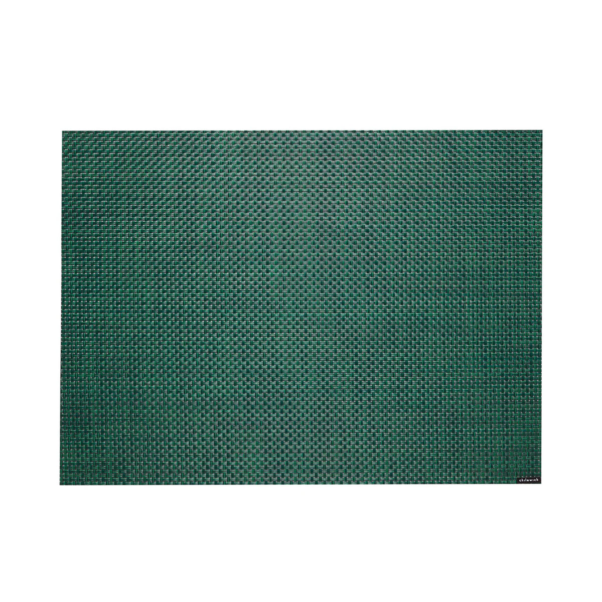 Top view of Basketweave rectangular placemat in pine showing woven texture on white background