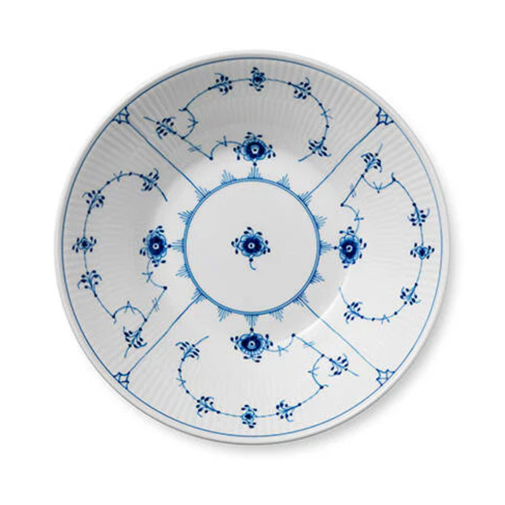 Blue Fluted Plain Pasta Bowl 9.5"