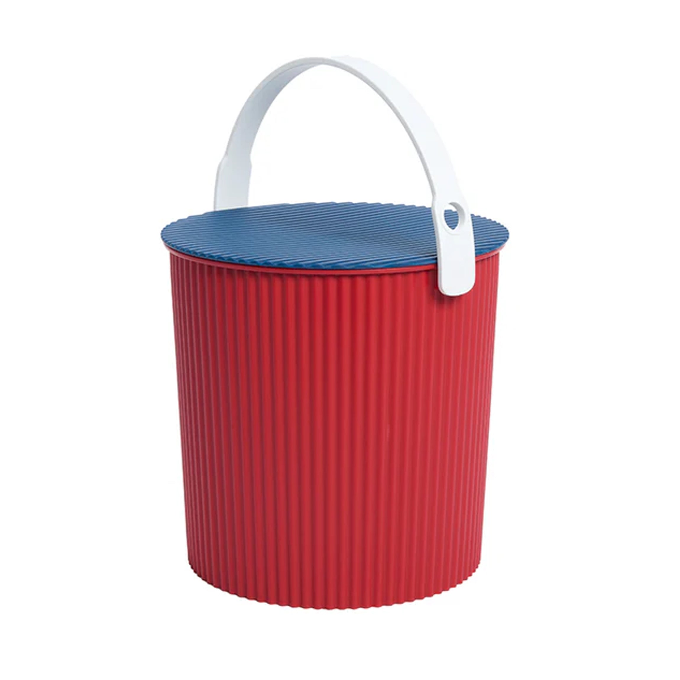 Hachiman Bucket Large in Red, Blue & White