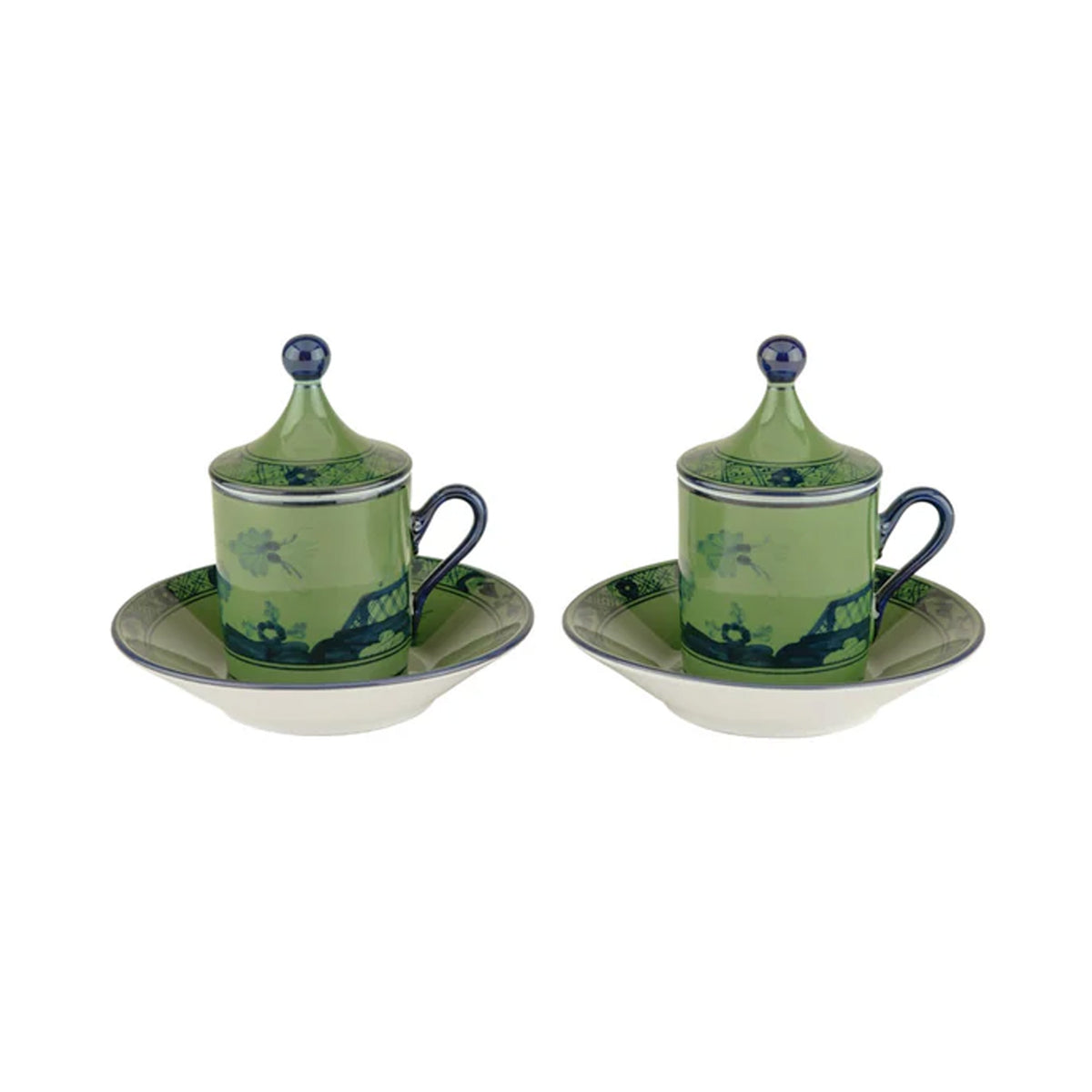 Oriente Italiano Coffee Set in Malachite, Set of 2