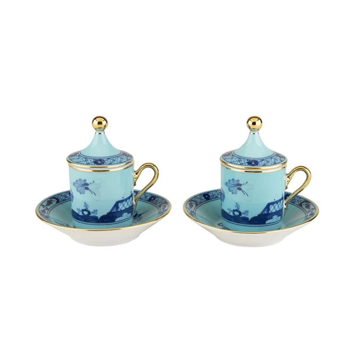 Oriente Italiano Coffee Set in Iris, Set of 2