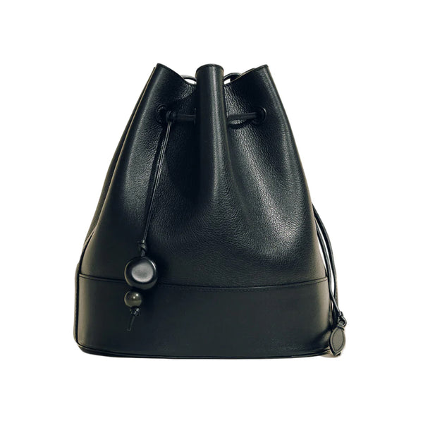 The Extra Large Drawstring in Black Nappa | Over The Moon