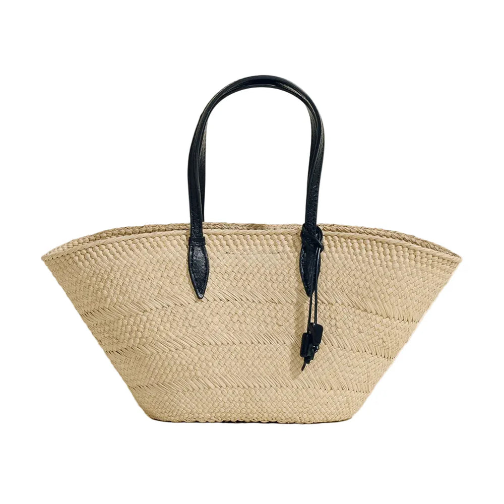 The Small Trapeze Basket in Taupe Black