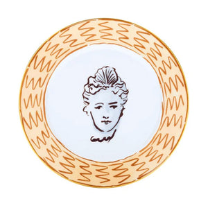 Ill Viaggio Di Nettuno Dinner Plate in Brown & Light Blue