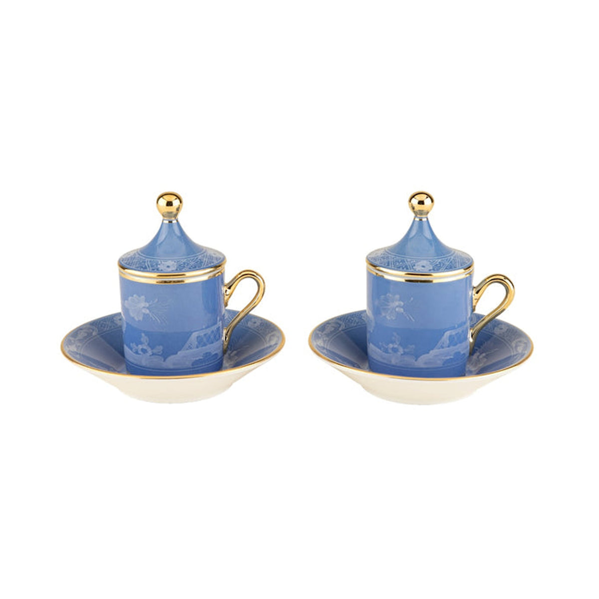 Oriente Italiano Coffee Set in Pervinca, Set of 2