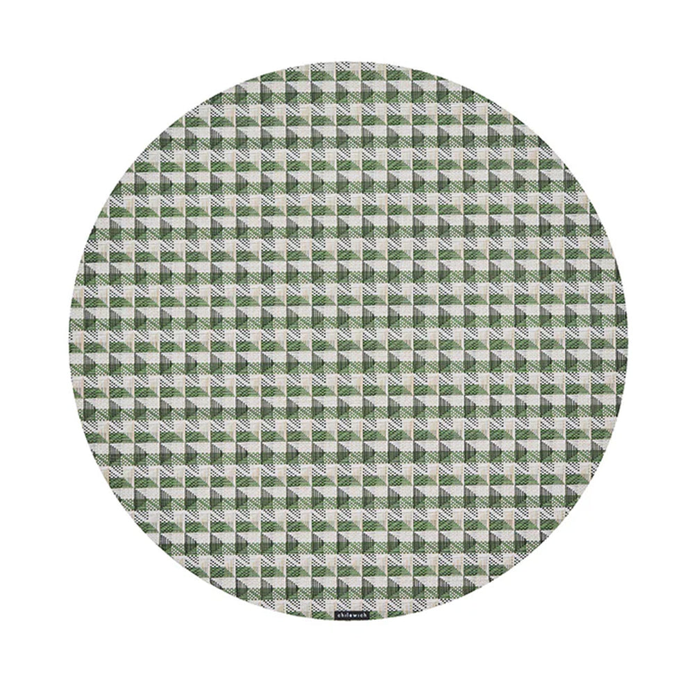 Crane Round Placemat in Thyme