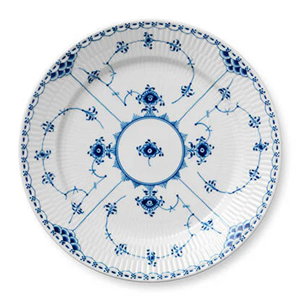 Blue Fluted Half Lace Plate, 10.6"