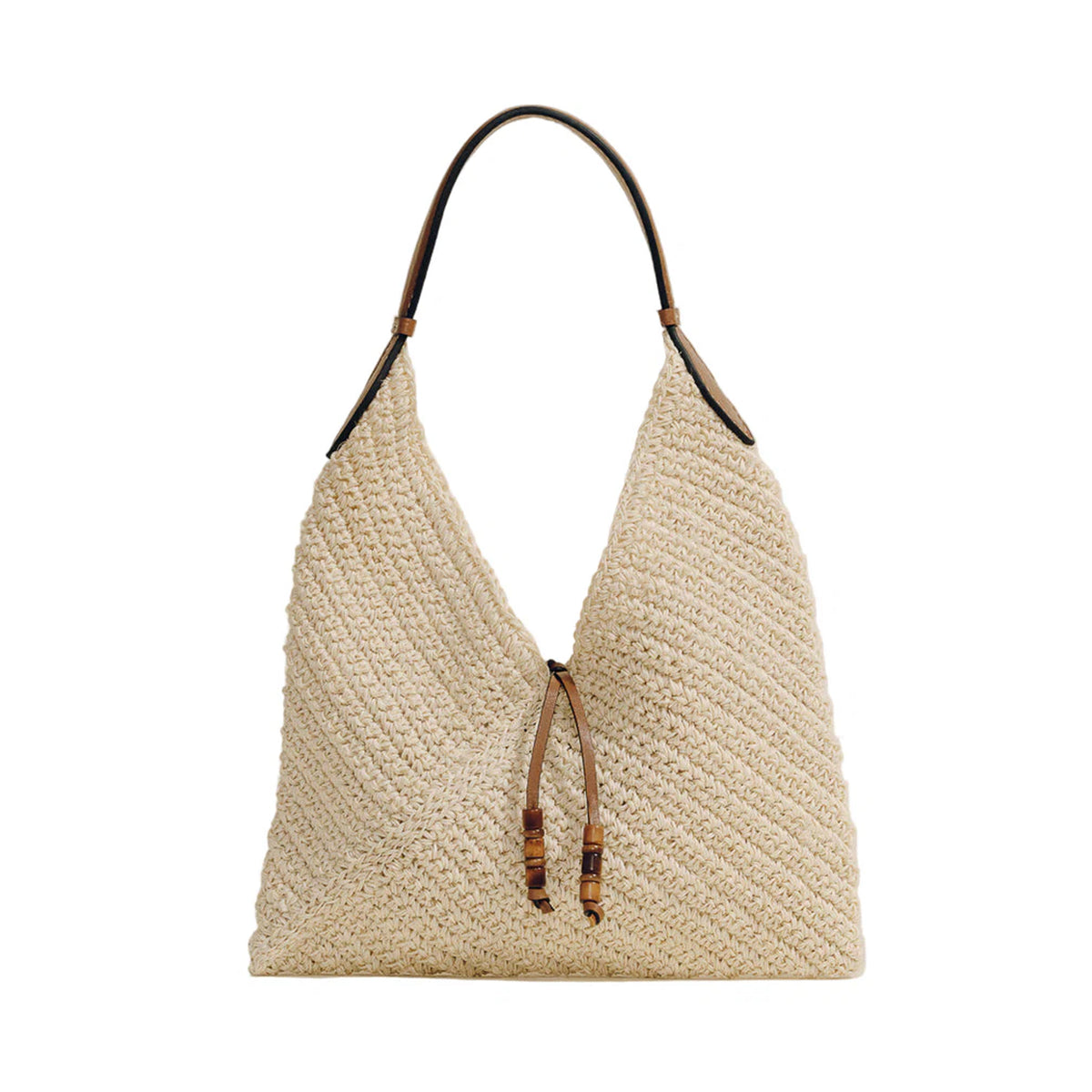 The Small Origami in Cognac & Natural fiber