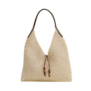 The Small Origami in Cognac & Natural fiber