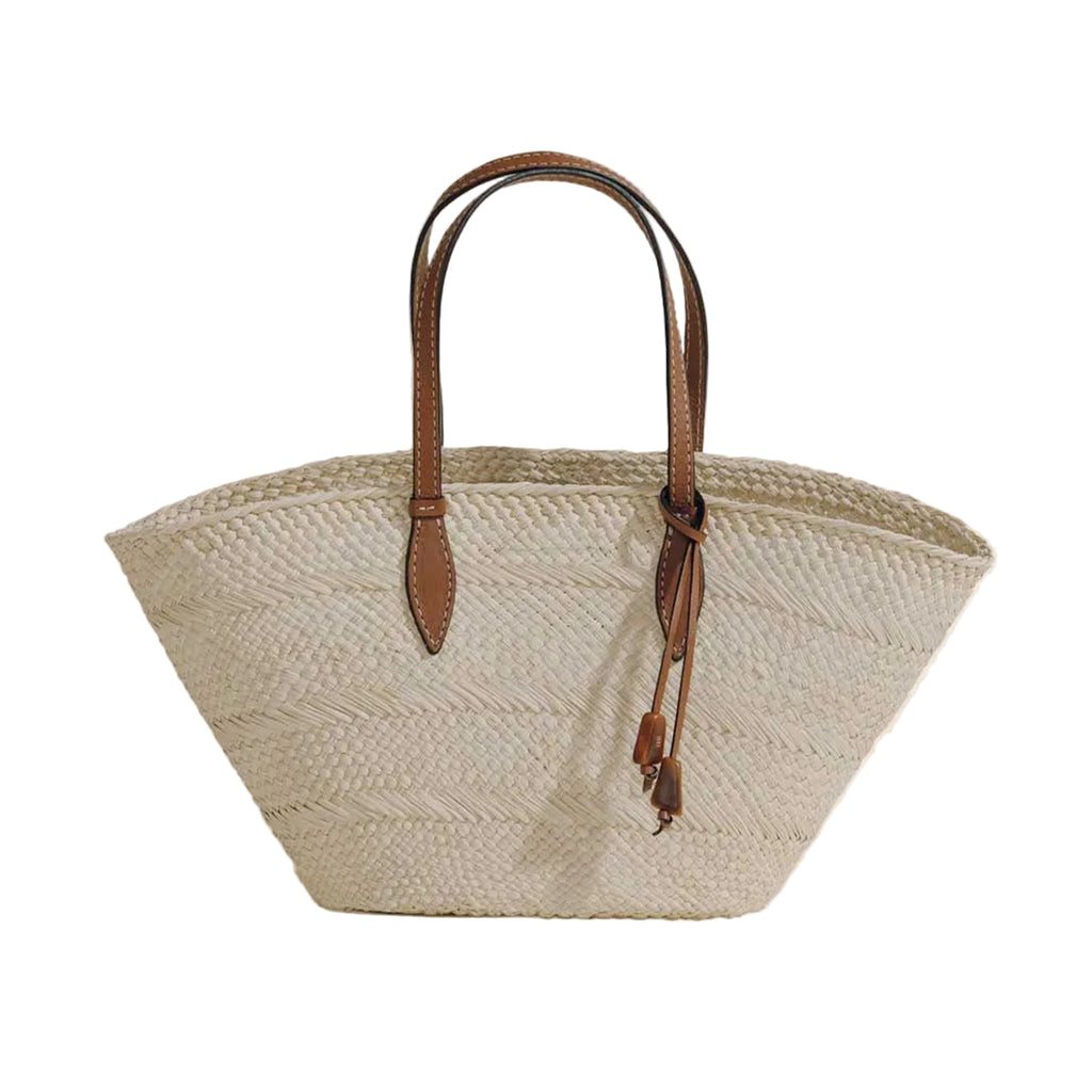 The Small Trapeze Basket in Natural Cognac