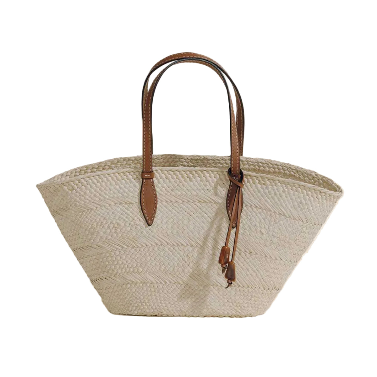 The Small Trapeze Basket in Natural Cognac