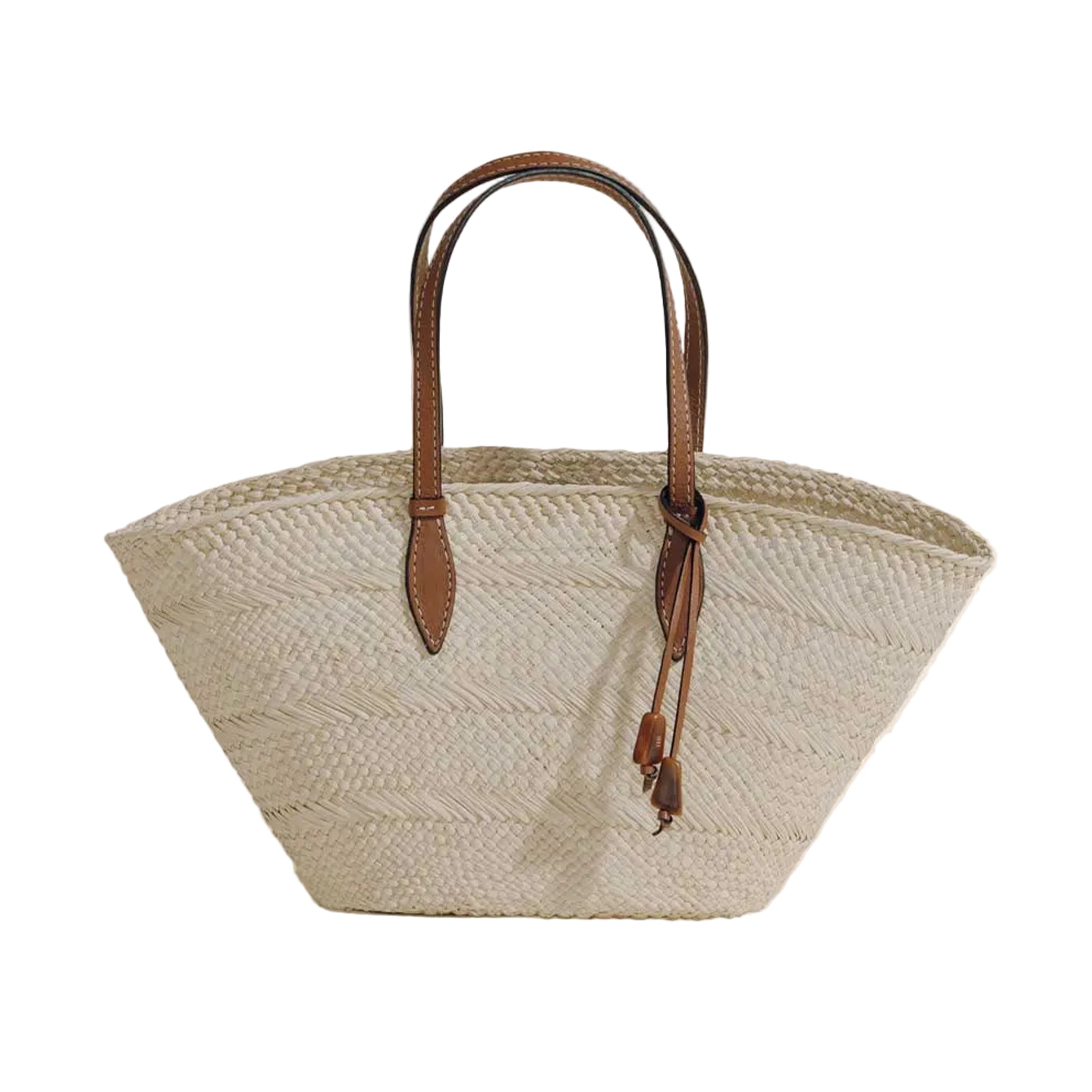 The Small Trapeze Basket in Natural Cognac