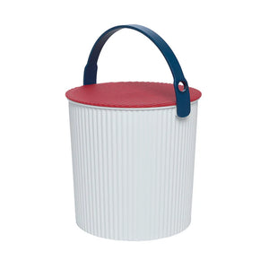 Hachiman Bucket Large in White, Red & Blue