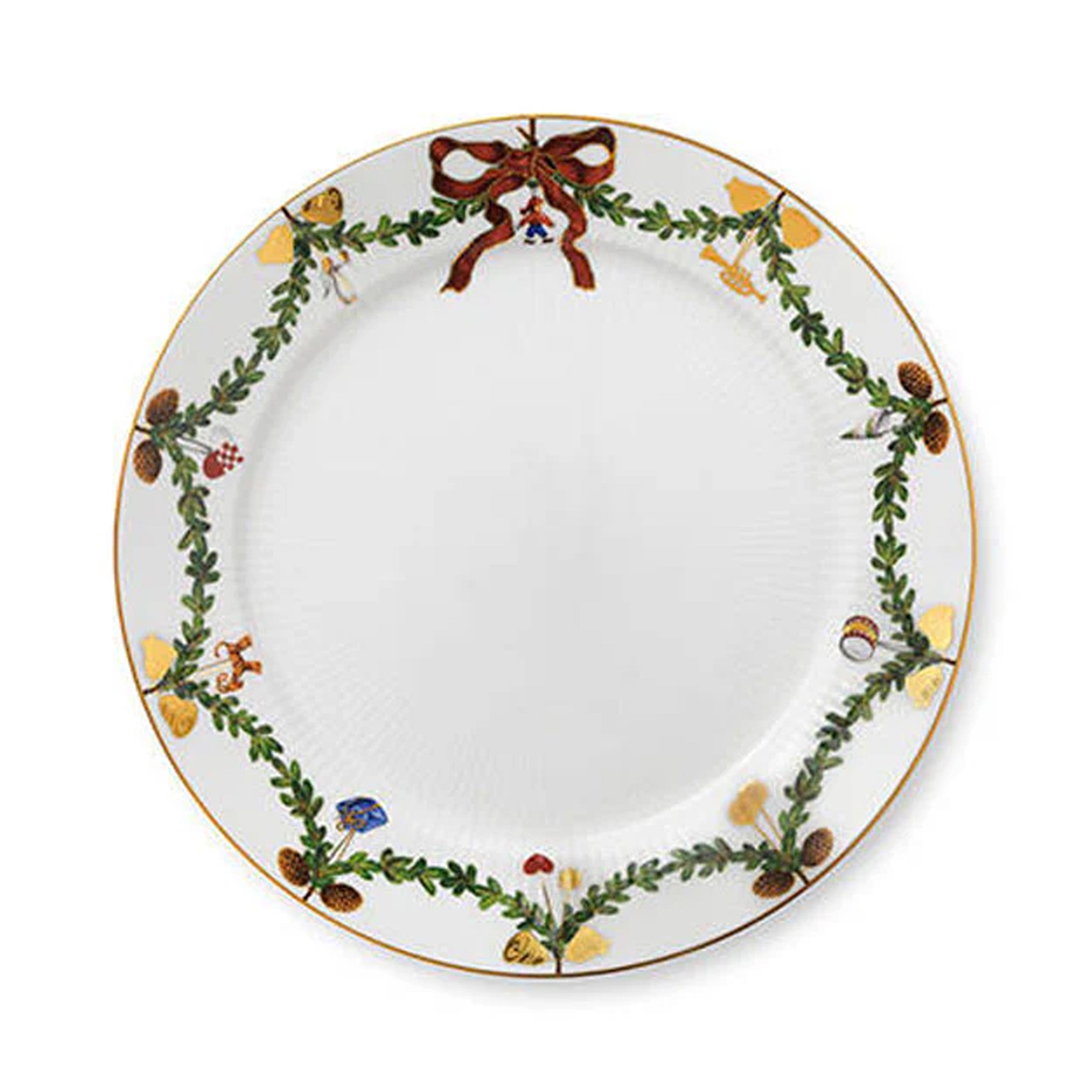 Star Fluted Christmas Dinner Plate 10.75"