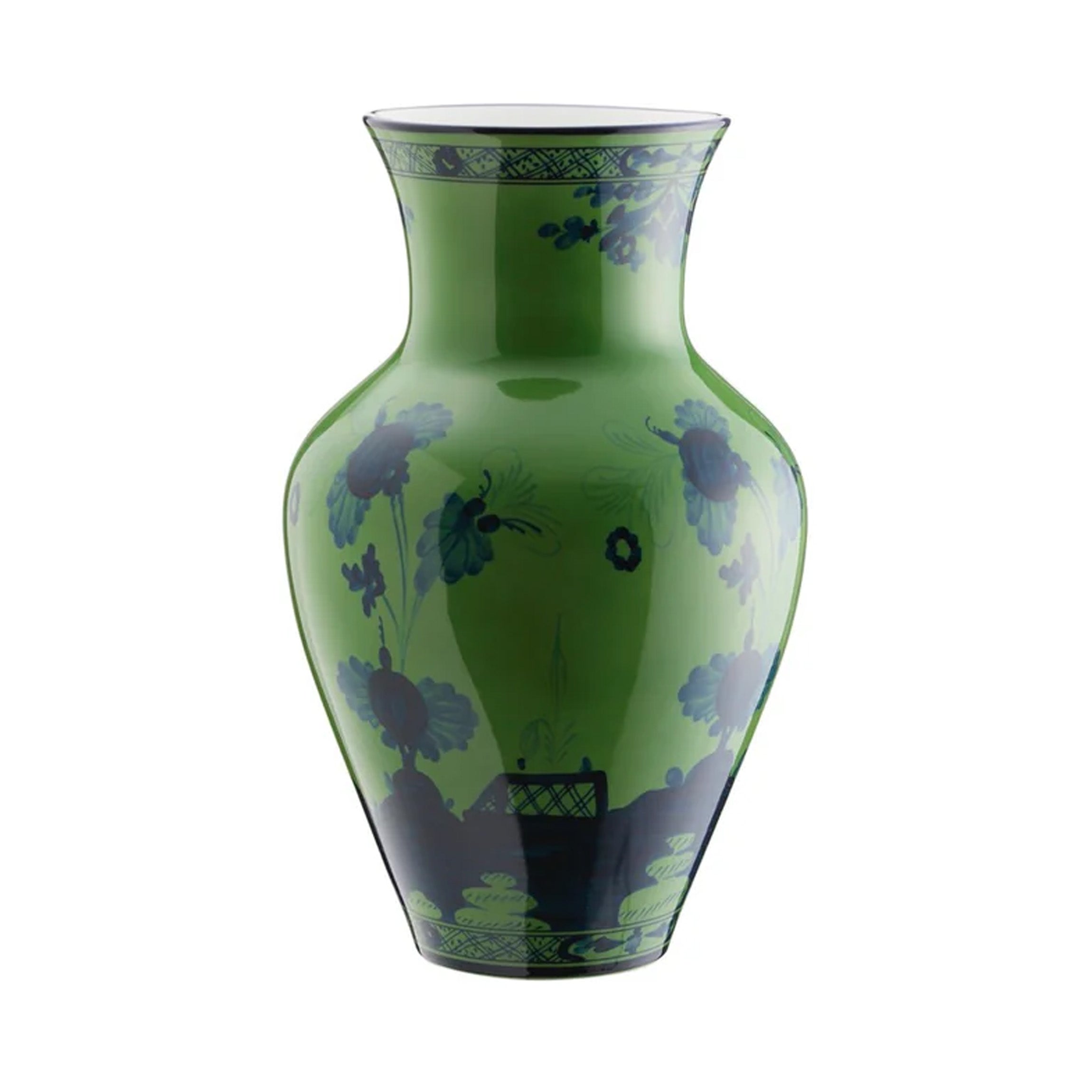 Oriente Italiano Large Ming Vase in Malachite