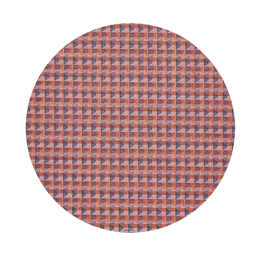 Crane Round Placemat in Raspberry