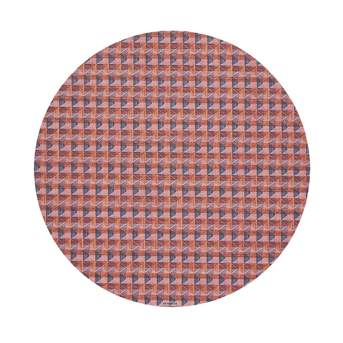 Crane Round Placemat in Raspberry