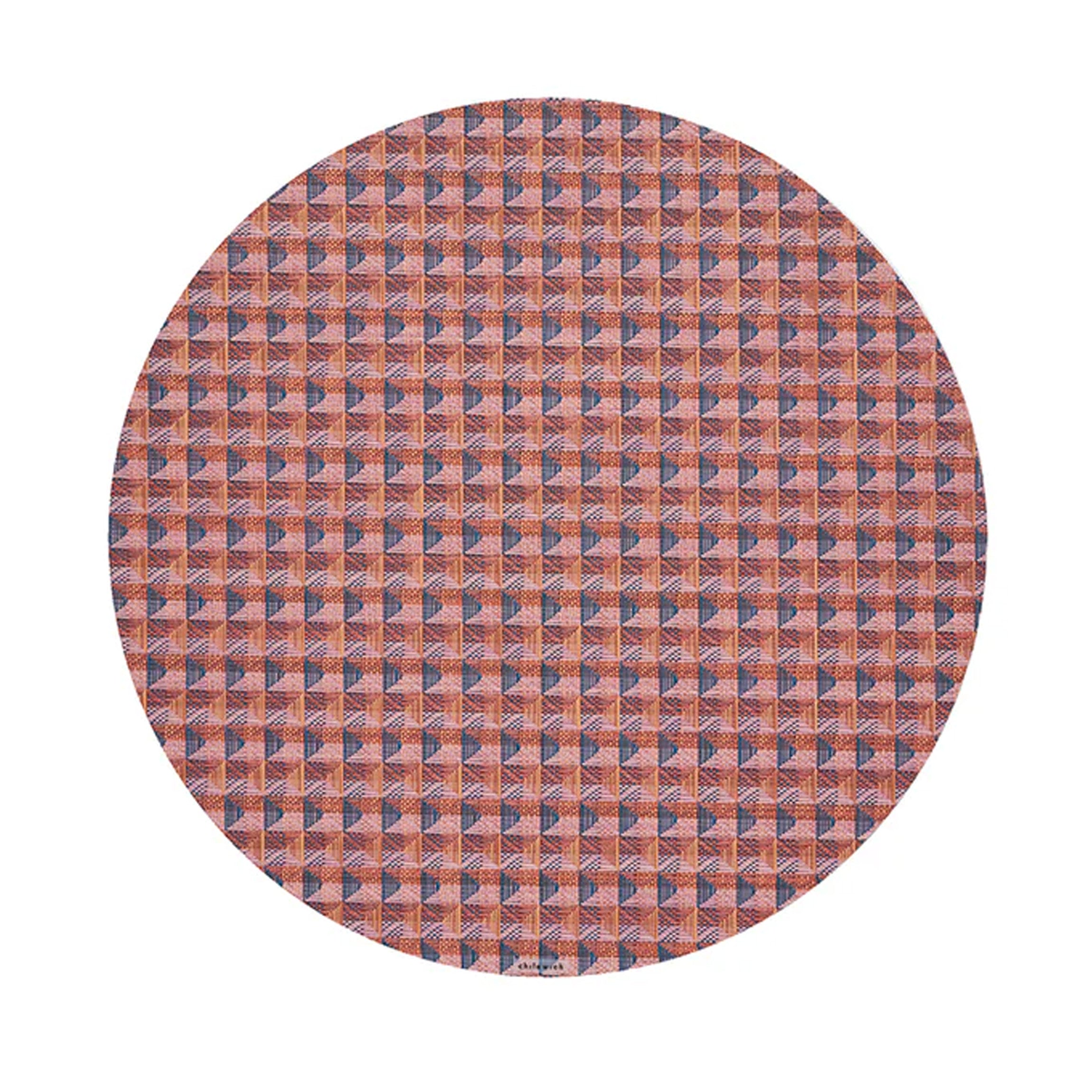 Crane Round Placemat in Raspberry