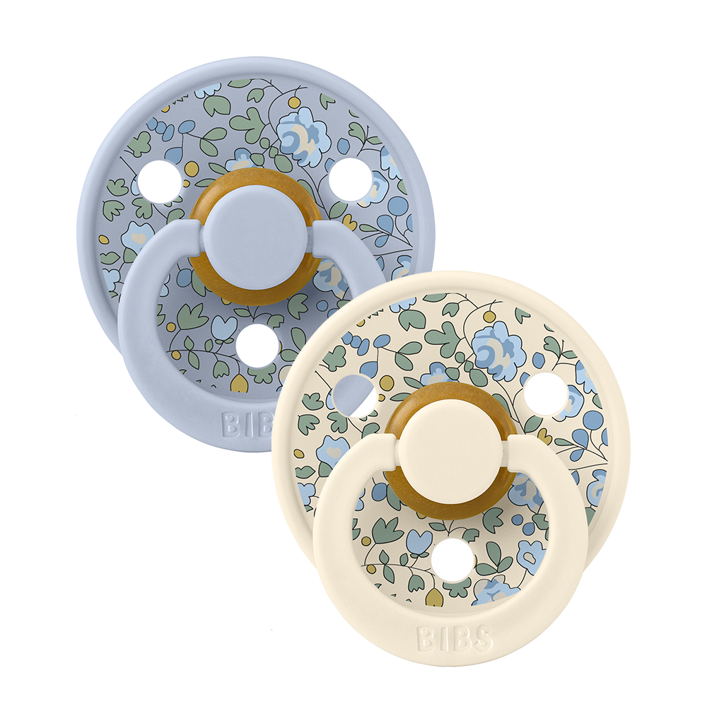 BIBS x LIBERTY Colour Pacifiers 2 Pack Eloise - Dusty Blue Mix