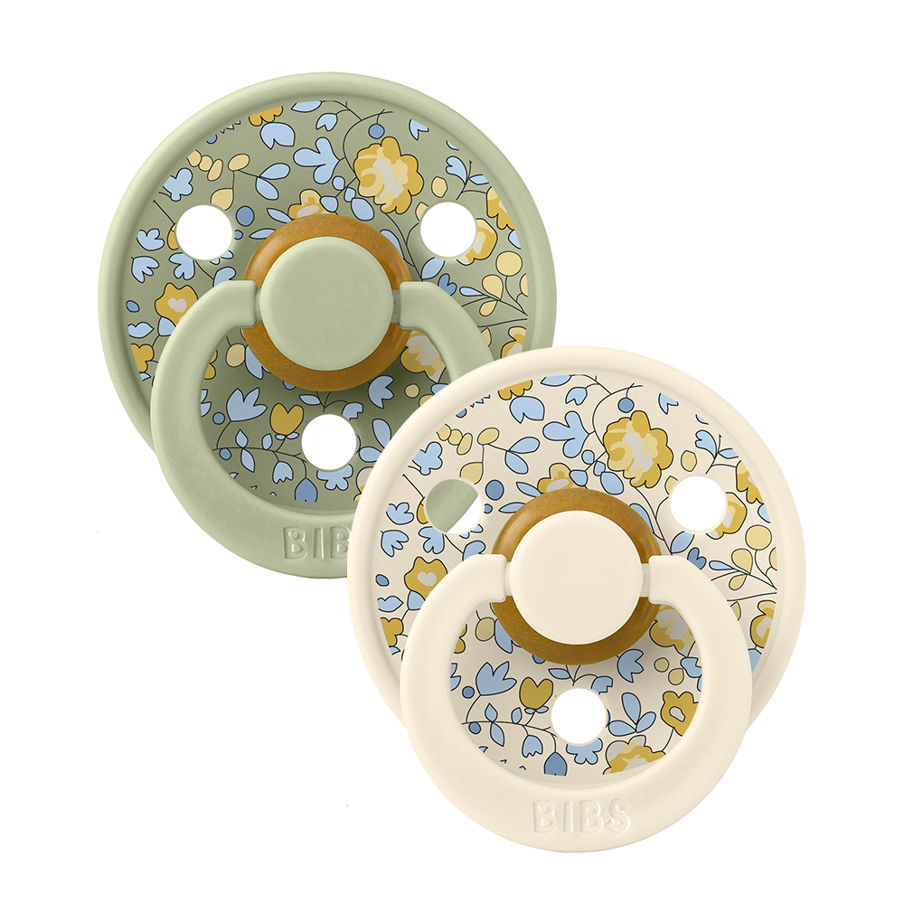 BIBS x LIBERTY Colour Pacifiers 2 Pack Eloise - Sage Mix
