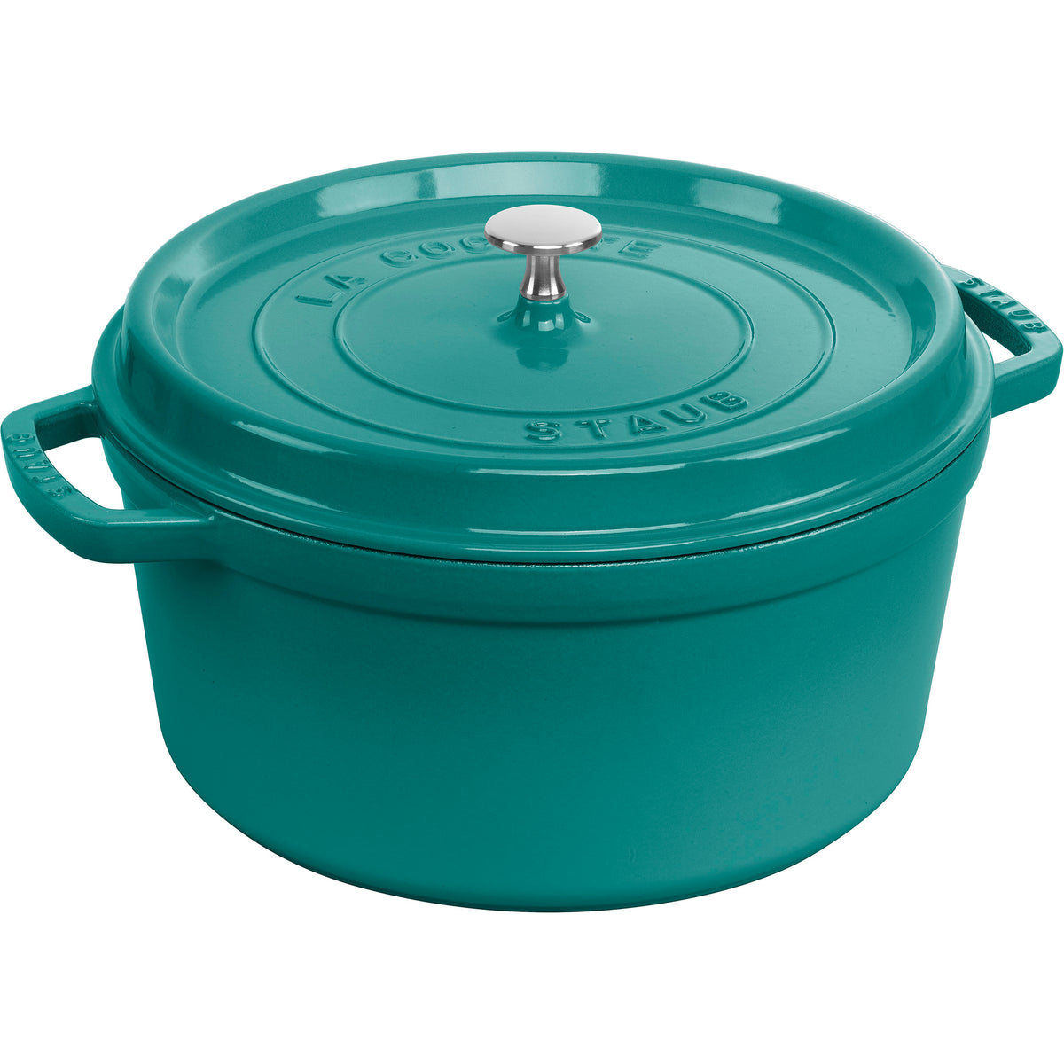 Cast Iron 7-qt Round Cocotte in Turquoise